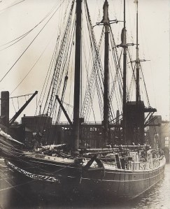 'Salisbury' of Rauma, Finnish schooner, 579 tons gross, built 1903 by Kelly Spear and Co. at Bath, USA